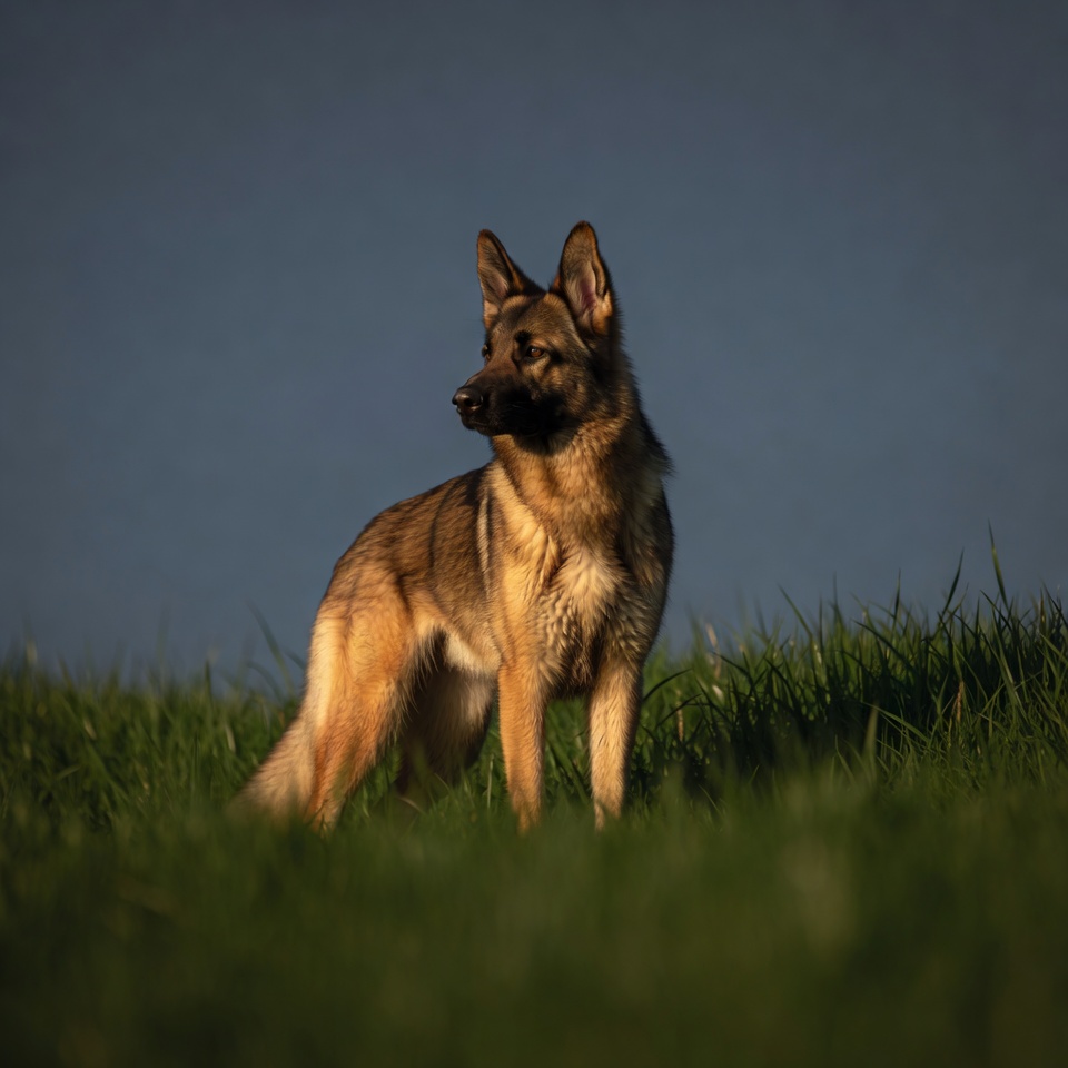 German Shepherd standing in grass German Shepherd standing in grass