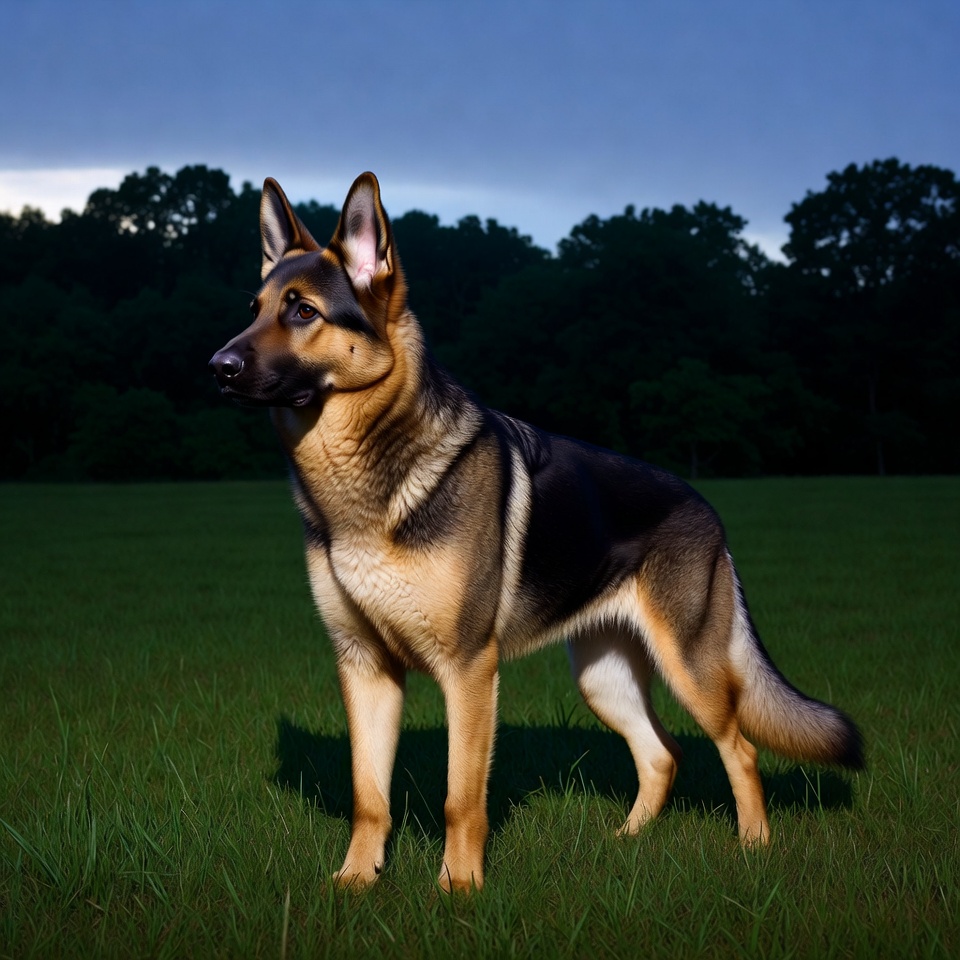 German Shepherd standing in grass German Shepherd standing in grass