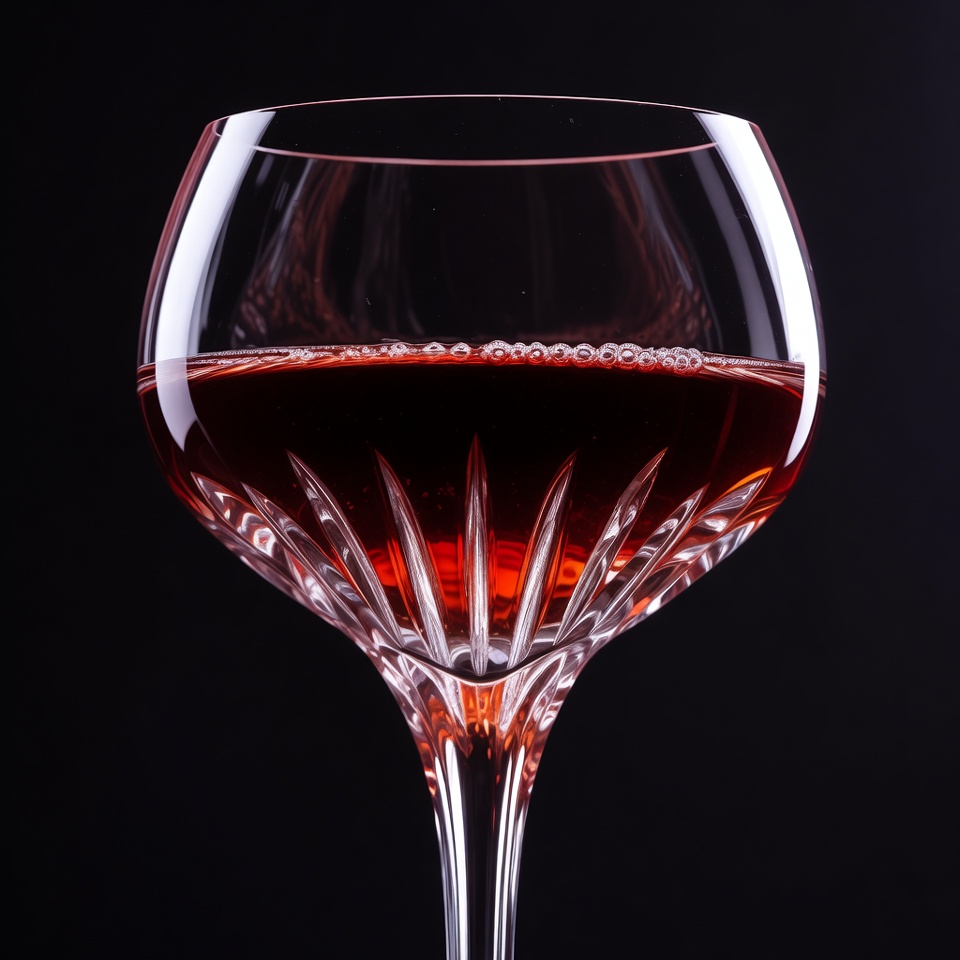 Red Wine in Elegant Glass Red Wine in Elegant Glass