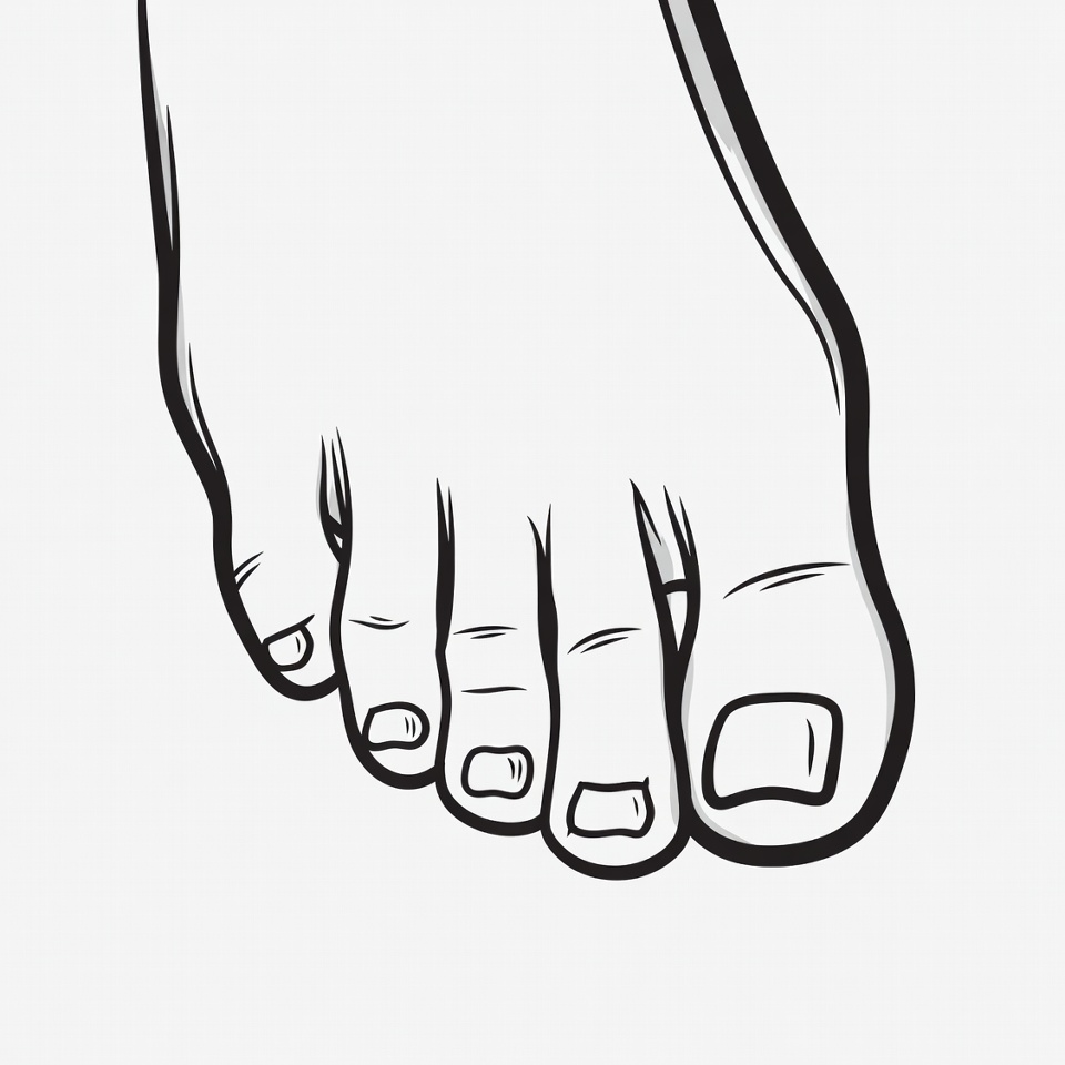 Cartoon Foot Outline Illustration Cartoon Foot Outline Illustration