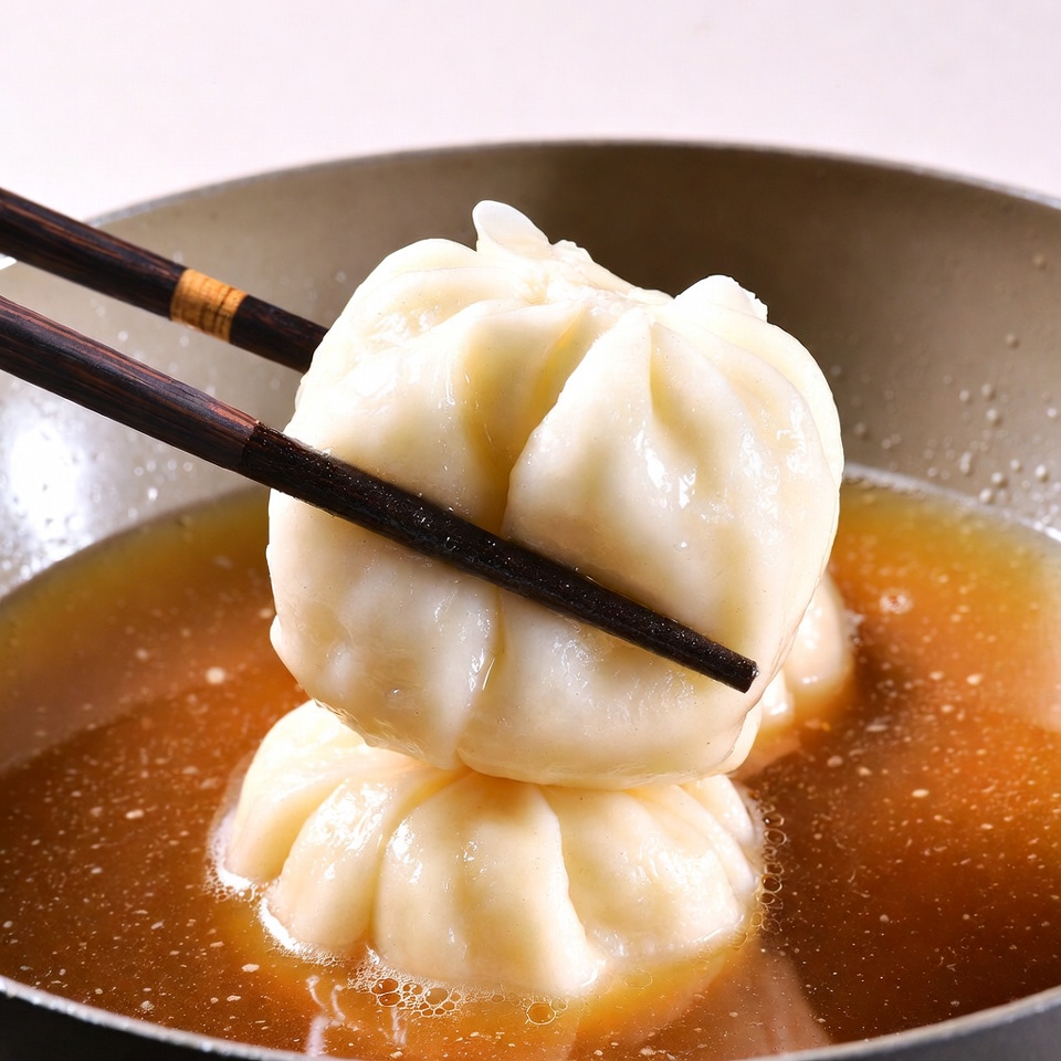 Chopsticks Picking Up Soup Dumpling Chopsticks Picking Up Soup Dumpling