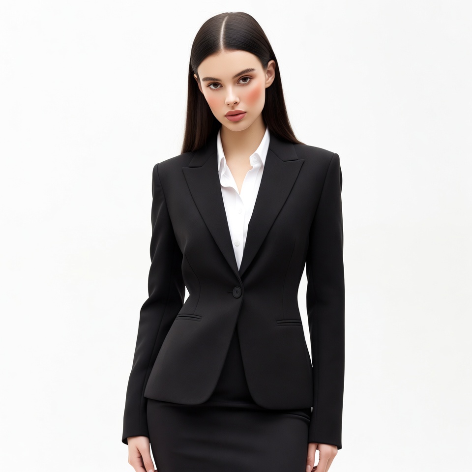 Woman in black business suit Woman in black business suit