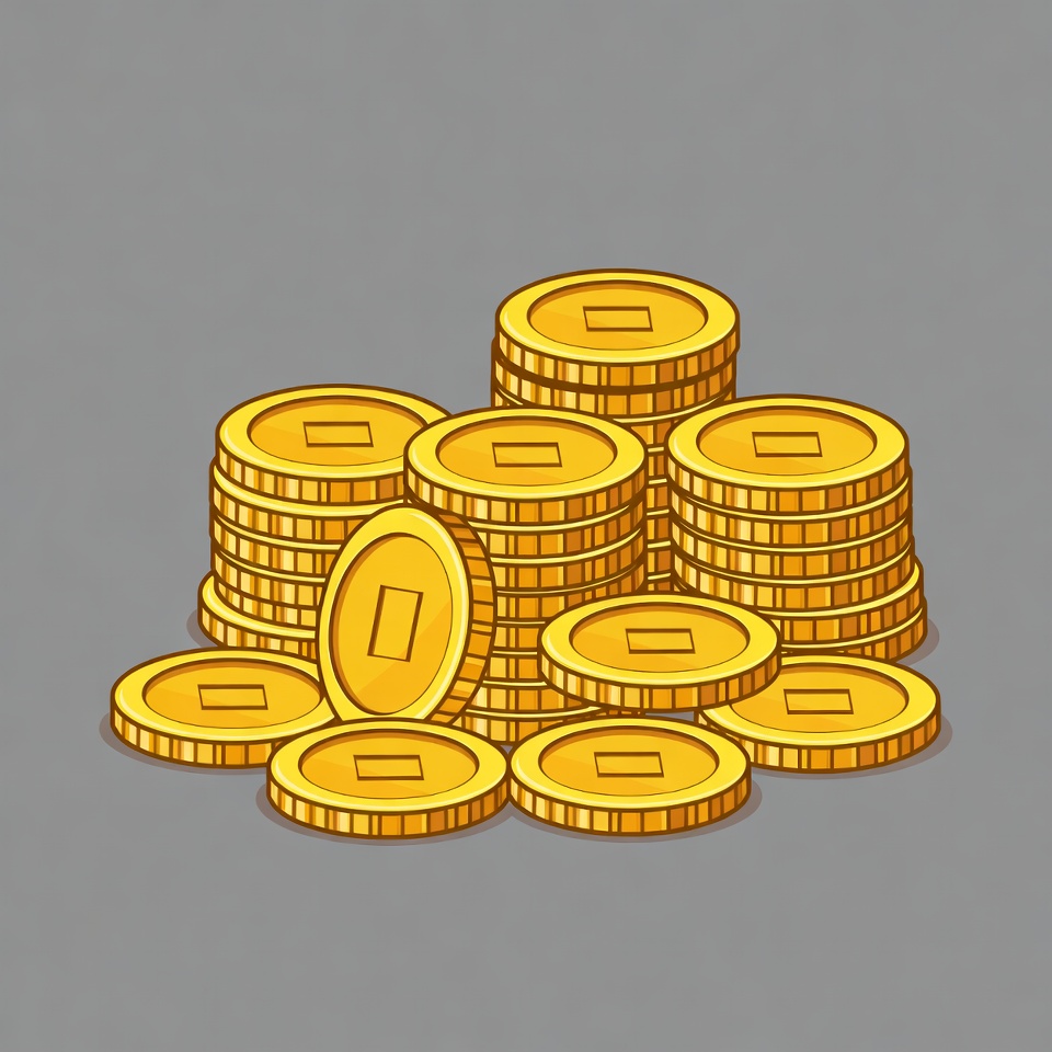 Stack of golden coins illustration Stack of golden coins illustration