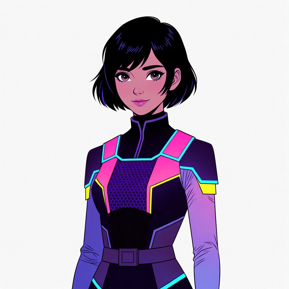 Anime girl in futuristic armor Anime girl in futuristic armor