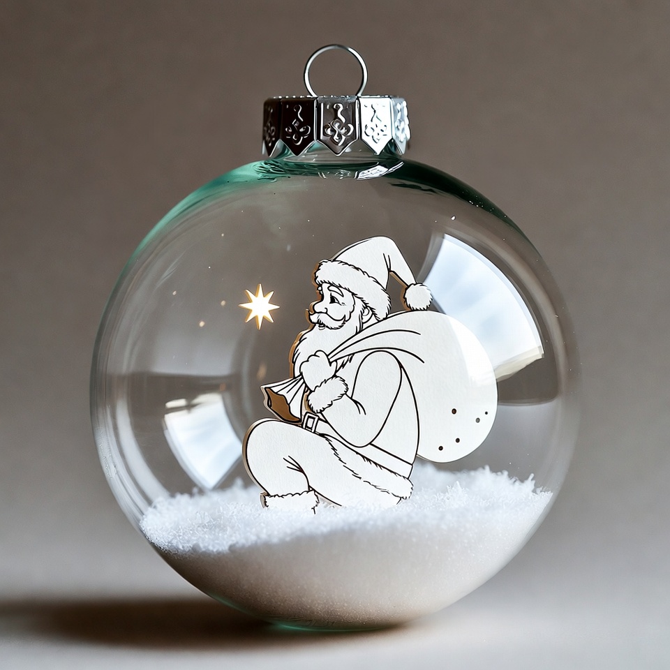 Santa Claus in glass Christmas ornament Santa Claus in glass Christmas ornament