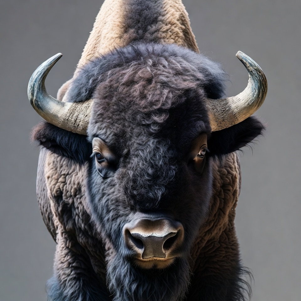 Close-up American Bison Head Close-up American Bison Head