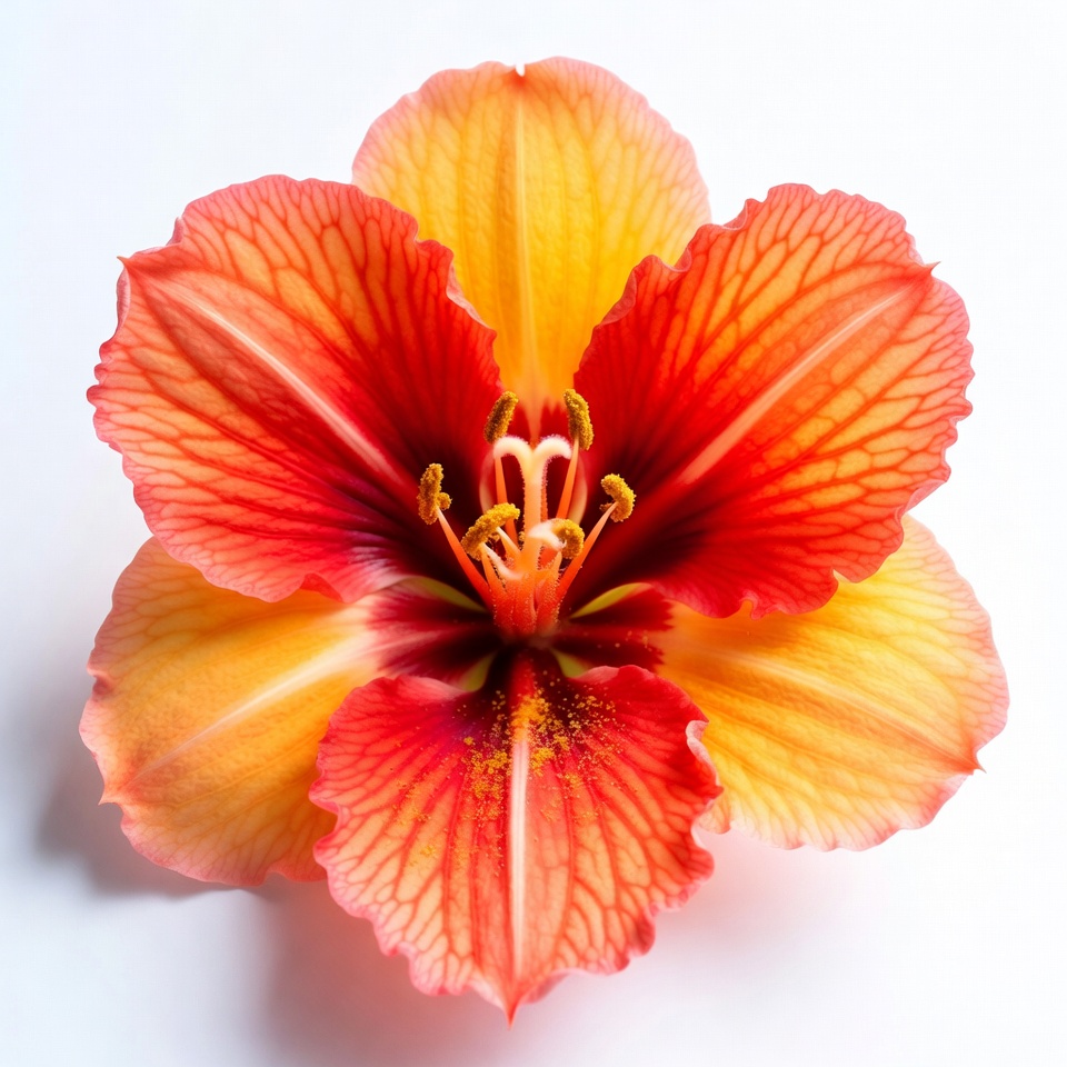 Vibrant Orange Daylily Flower Vibrant Orange Daylily Flower