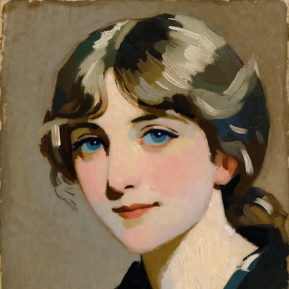 Portrait of woman with blue eyes Portrait of woman with blue eyes