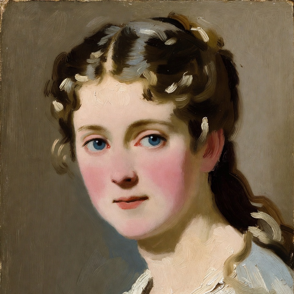 Portrait of young woman with blue eyes Portrait of young woman with blue eyes