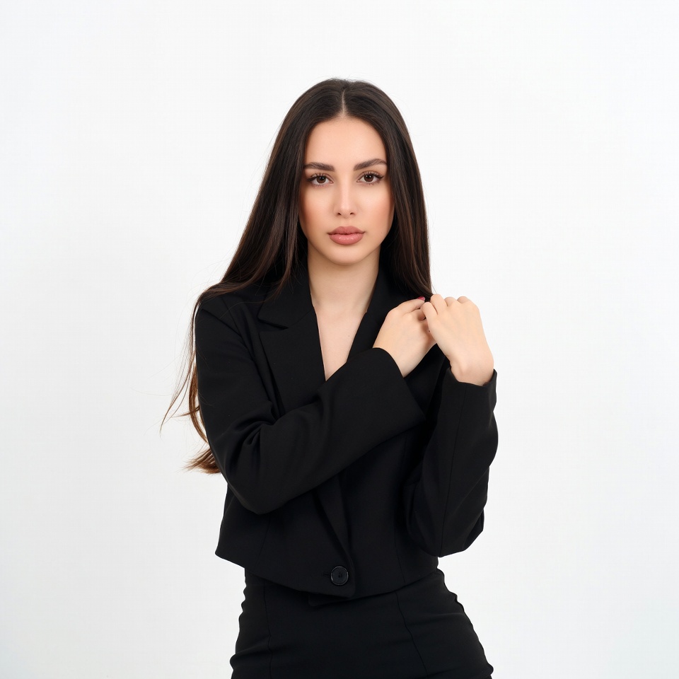 Woman in black blazer suit Woman in black blazer suit