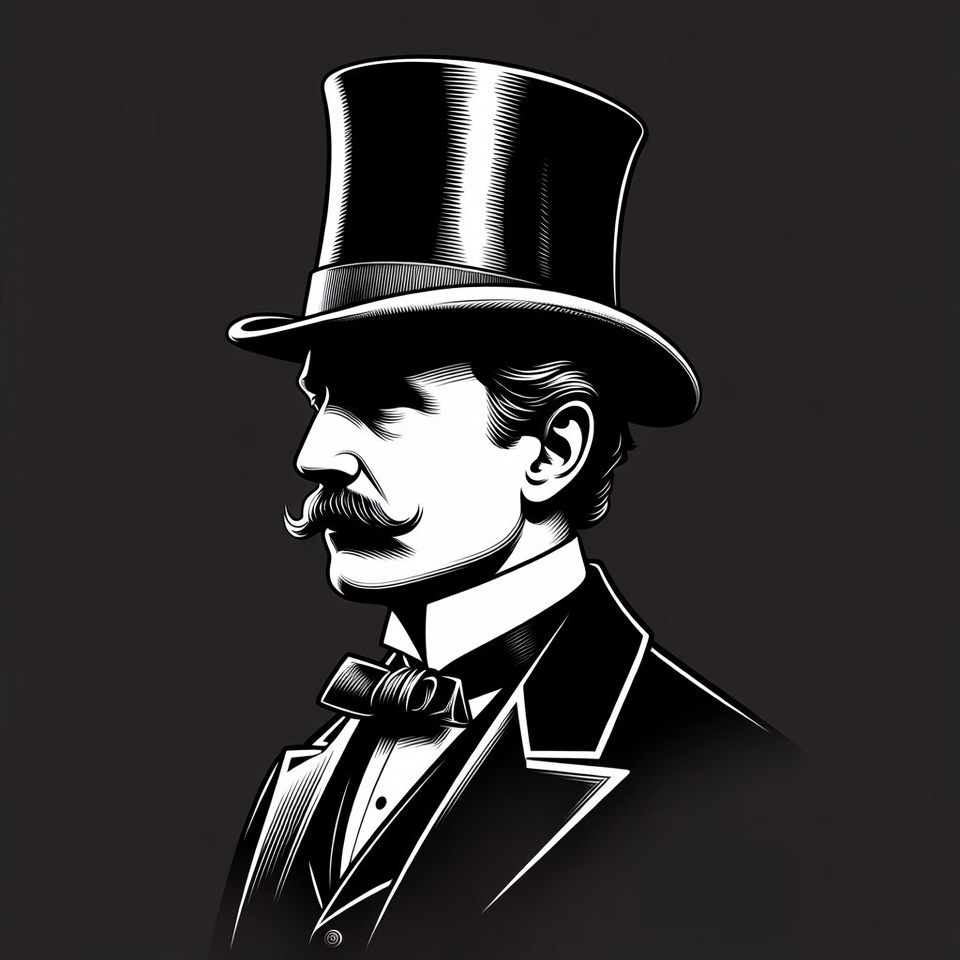Victorian man in top hat Victorian man in top hat