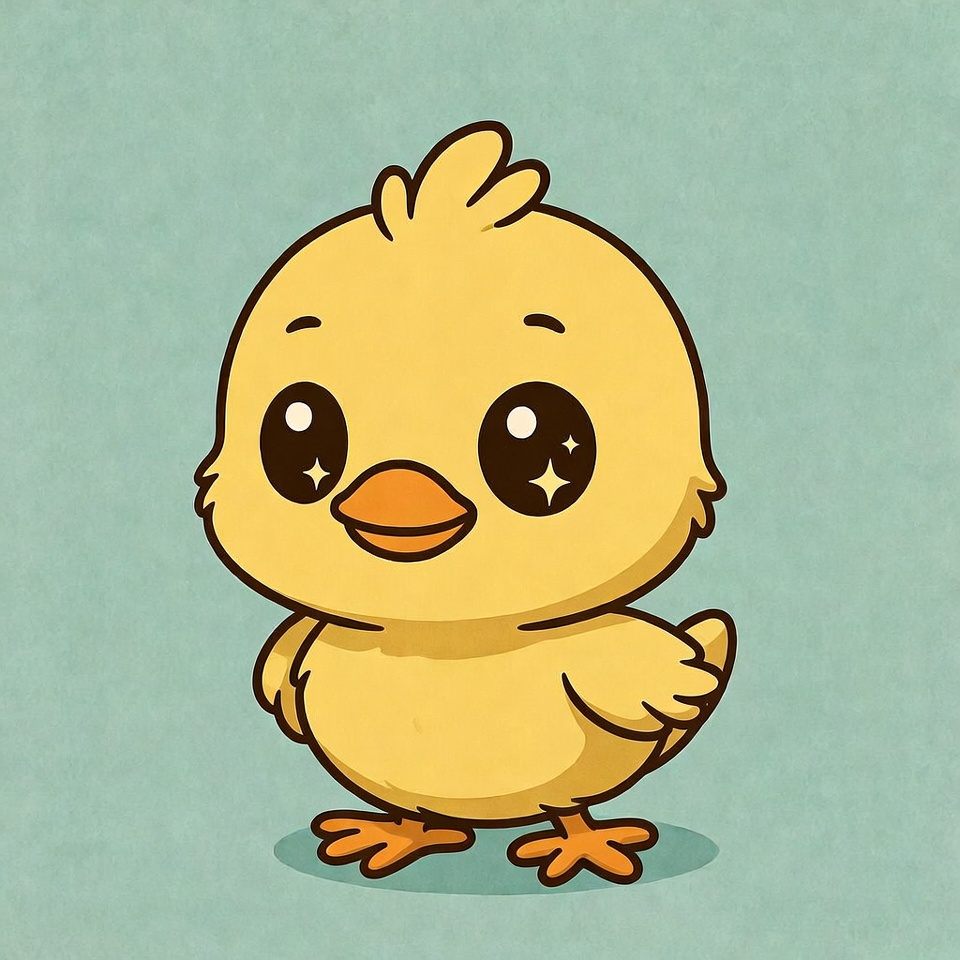 Cute cartoon baby chick Cute cartoon baby chick