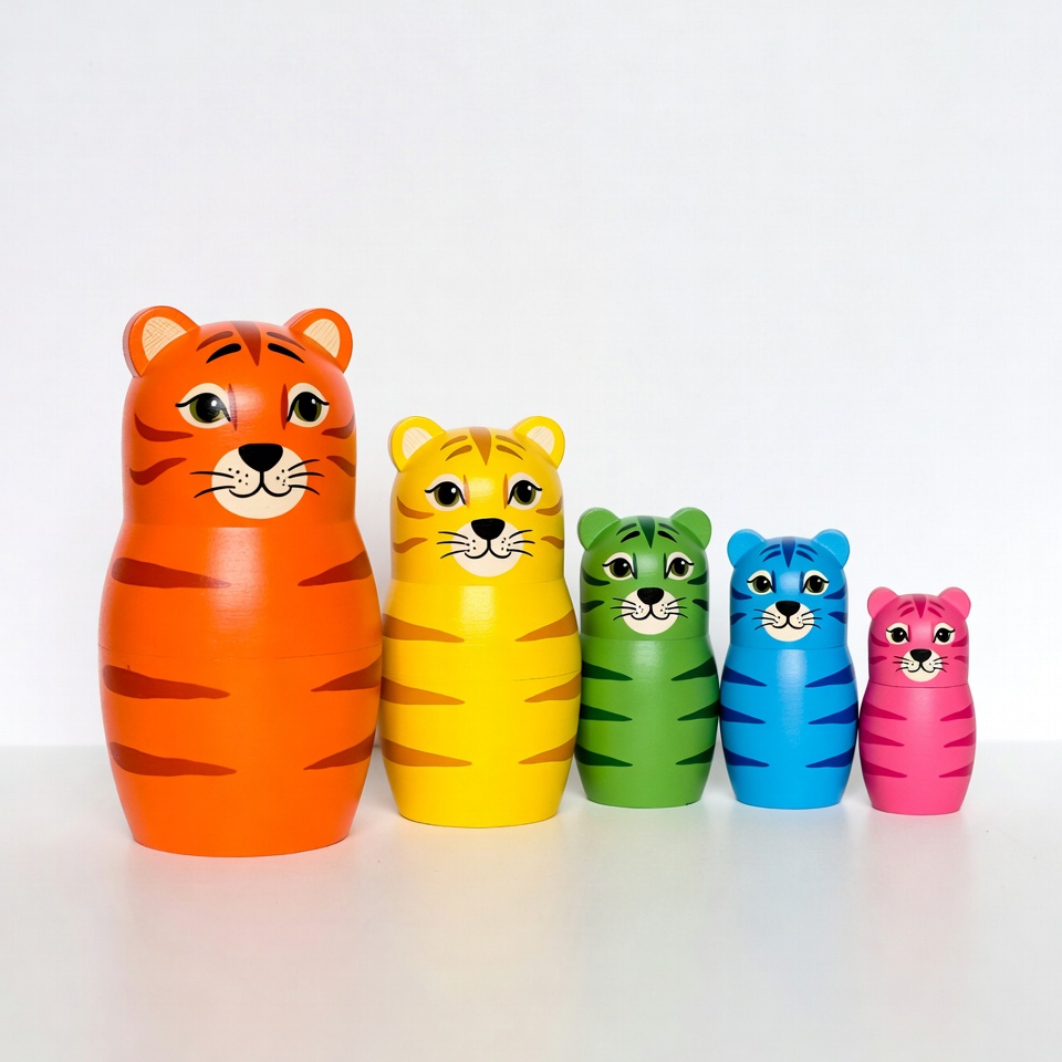 Rainbow Tiger Matryoshka Dolls Rainbow Tiger Matryoshka Dolls