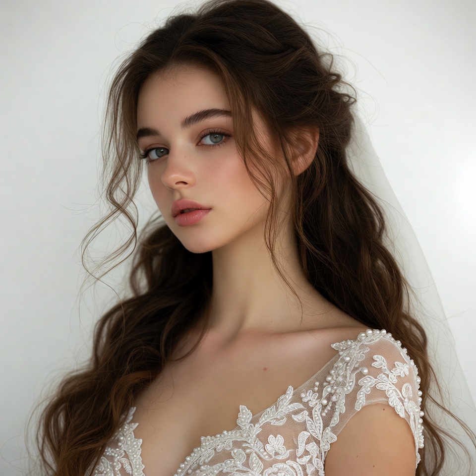 Bride in lace wedding dress Bride in lace wedding dress