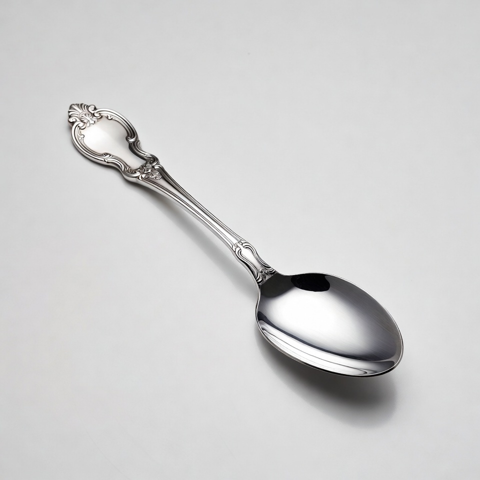 Elegant Silver Serving Spoon Elegant Silver Serving Spoon