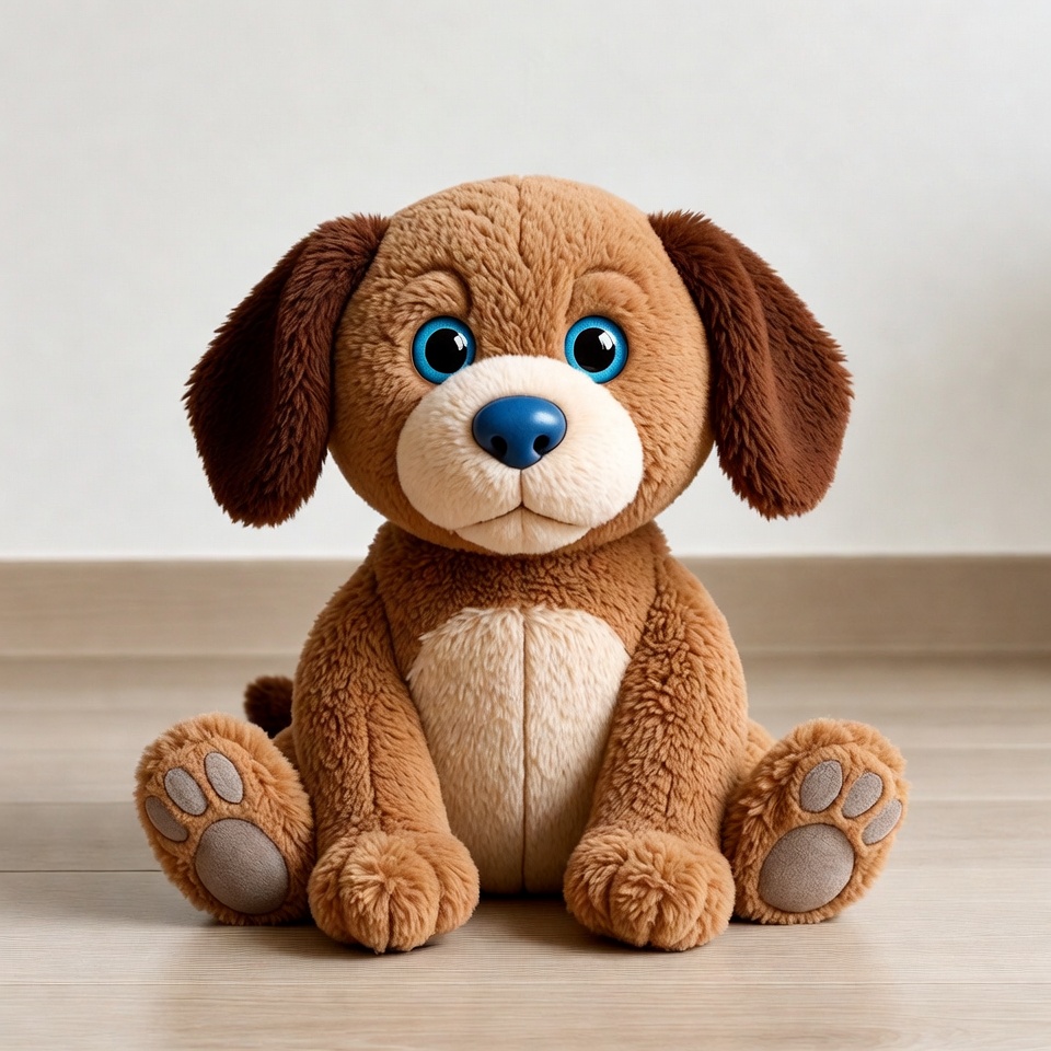 Cute brown puppy plush toy Cute brown puppy plush toy