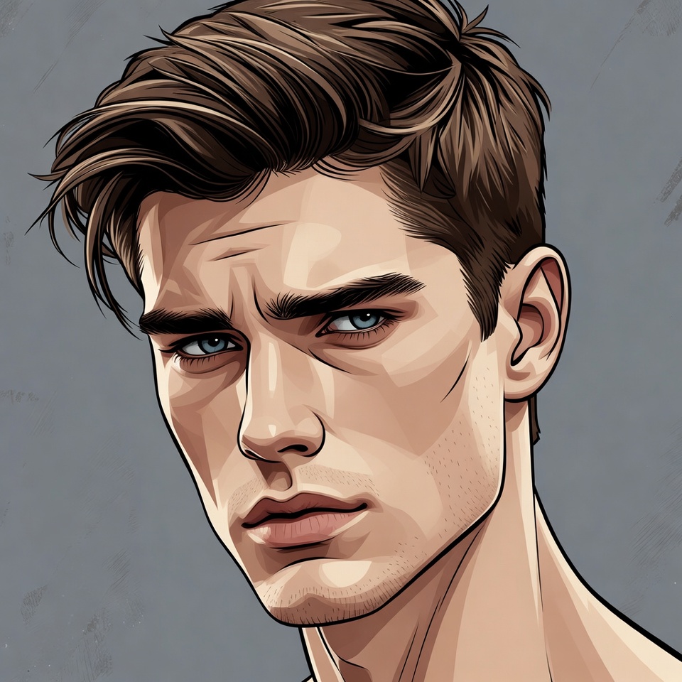 Handsome man with intense blue eyes Handsome man with intense blue eyes