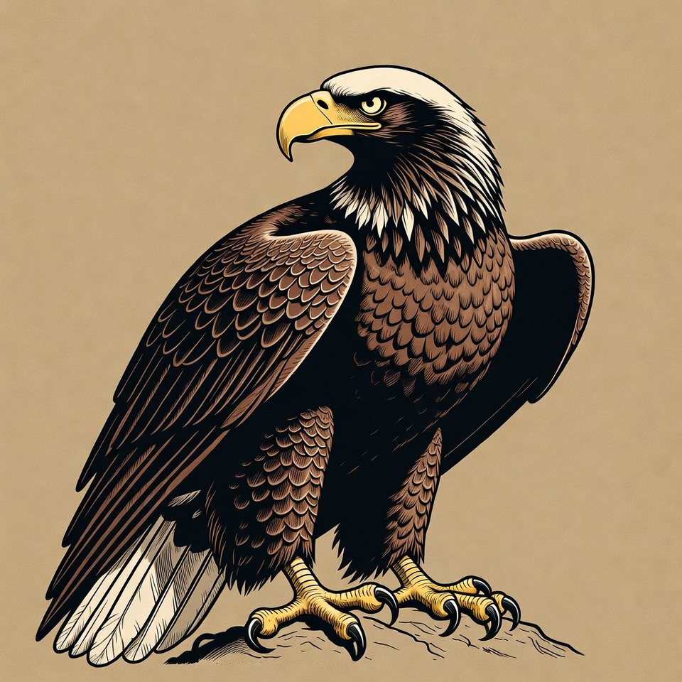 Bald eagle illustration Bald eagle illustration