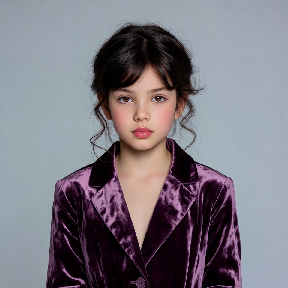 Girl in purple velvet blazer Girl in purple velvet blazer