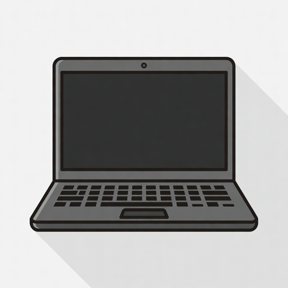 Flat Laptop Illustration Flat Laptop Illustration