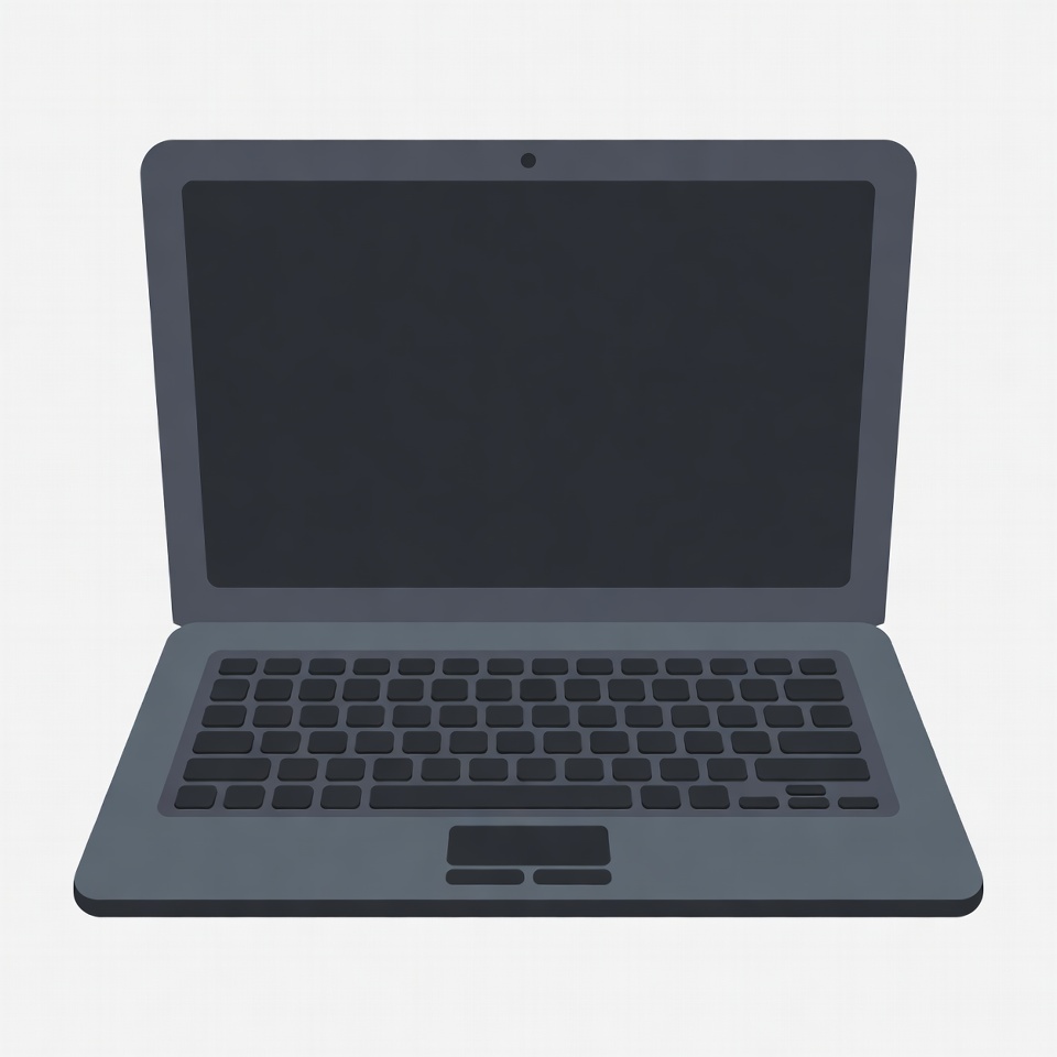 Open Laptop Illustration Open Laptop Illustration