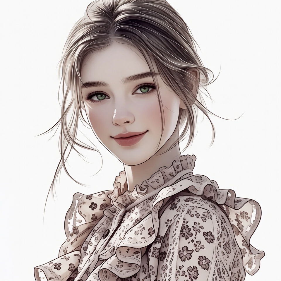 Beautiful anime girl smiling Beautiful anime girl smiling