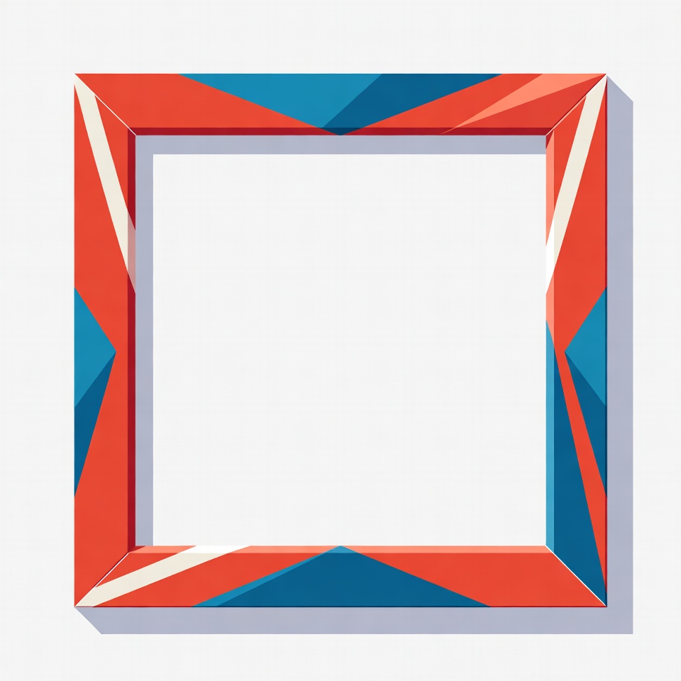 Red Blue Geometric Picture Frame Red Blue Geometric Picture Frame