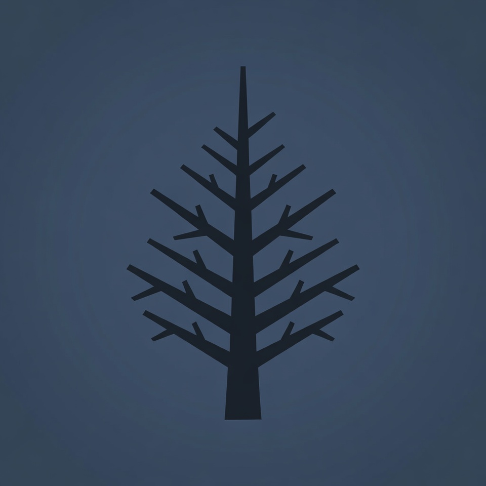 Black Silhouette Pine Tree Black Silhouette Pine Tree