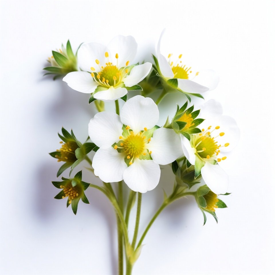 White strawberry flowers bouquet White strawberry flowers bouquet