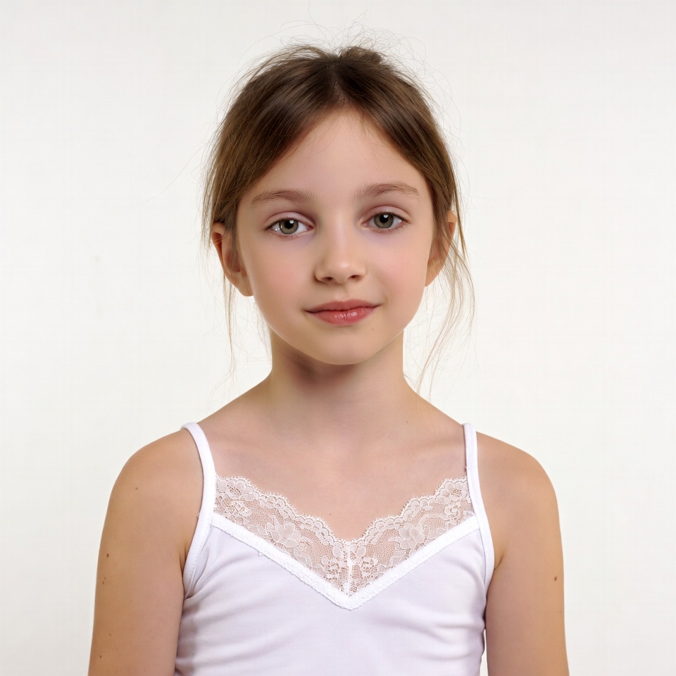 Girl in white lace camisole Girl in white lace camisole