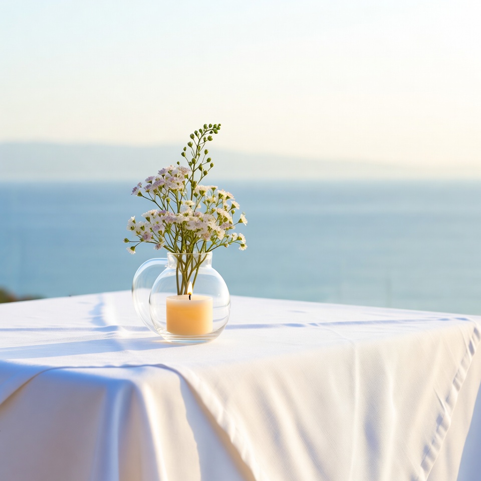 Baby's Breath Flowers in Glass Vase Baby's Breath Flowers in Glass Vase
