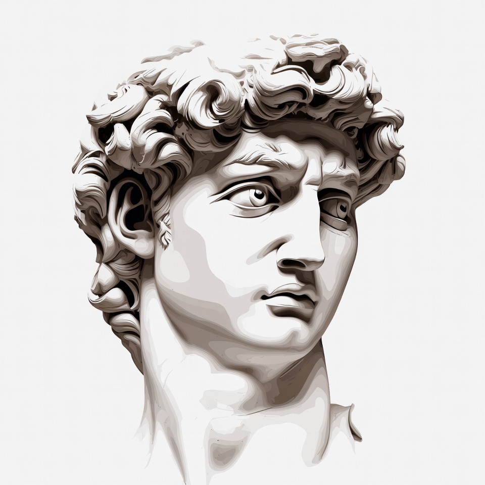 David Michelangelo Sculpture Bust David Michelangelo Sculpture Bust