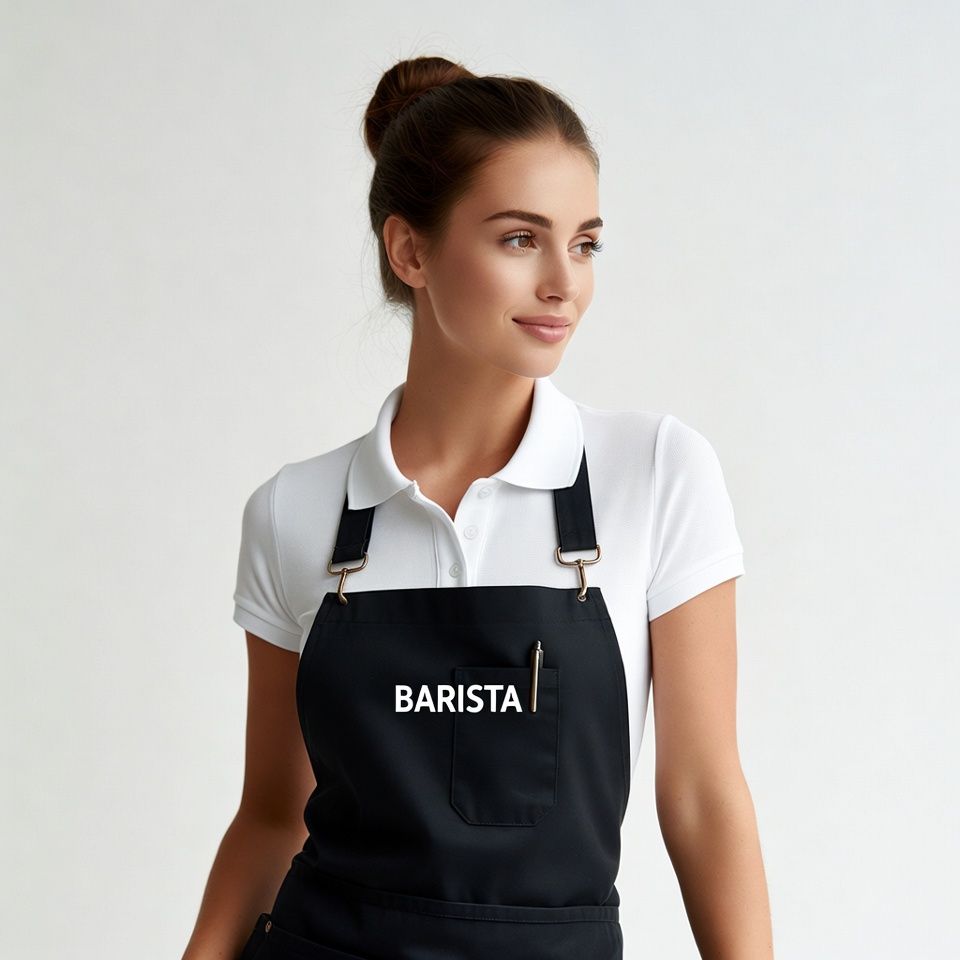 Barista woman in uniform Barista woman in uniform