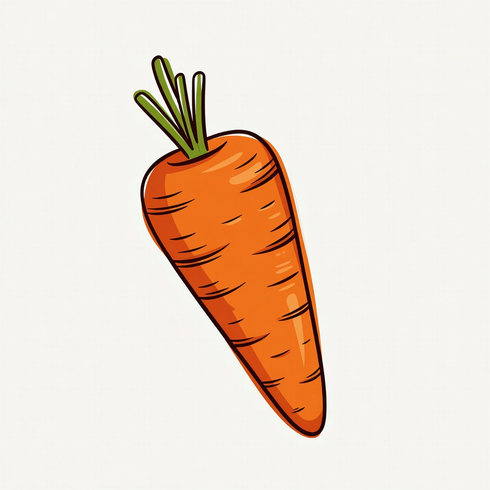 Cartoon carrot on white background Cartoon carrot on white background