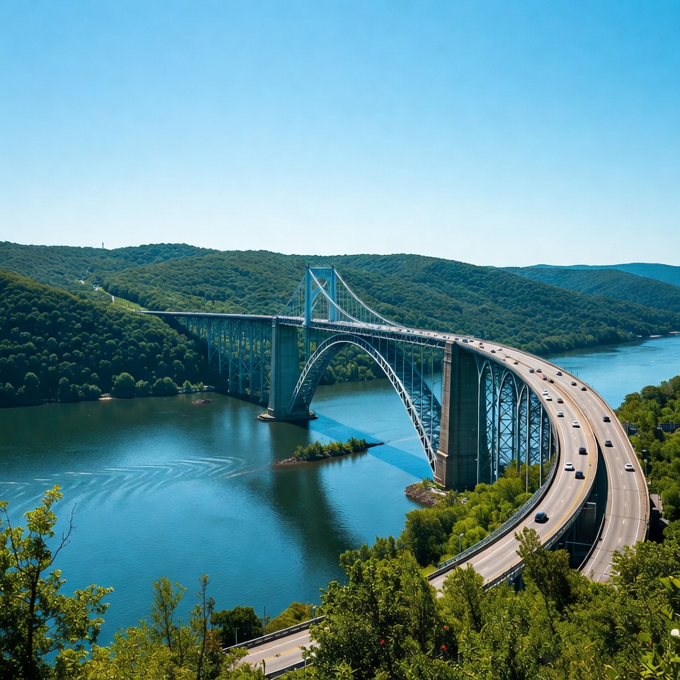 Newburgh-Beacon Bridge over Hudson River Newburgh-Beacon Bridge over Hudson River