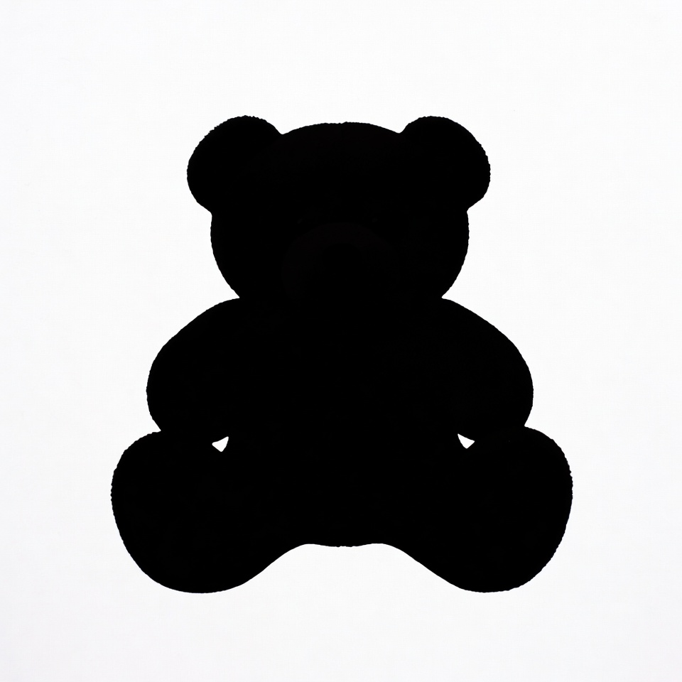 Black teddy bear silhouette Black teddy bear silhouette