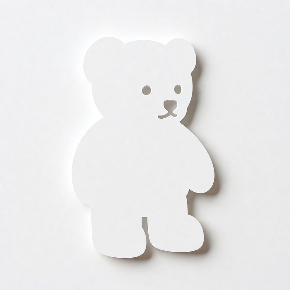 White teddy bear silhouette White teddy bear silhouette
