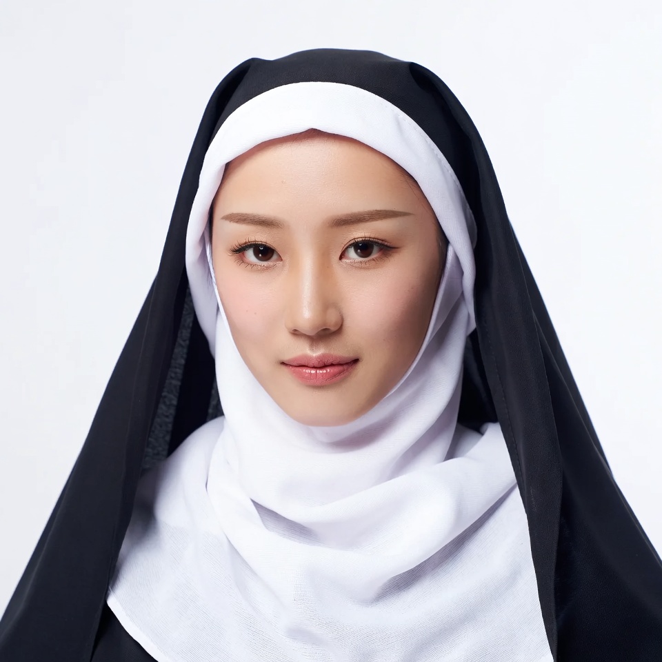 Asian woman in nun habit Asian woman in nun habit