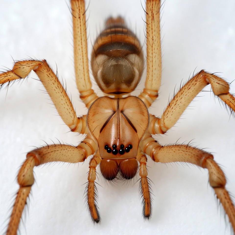 Orange Striped Spider Front View Orange Striped Spider Front View