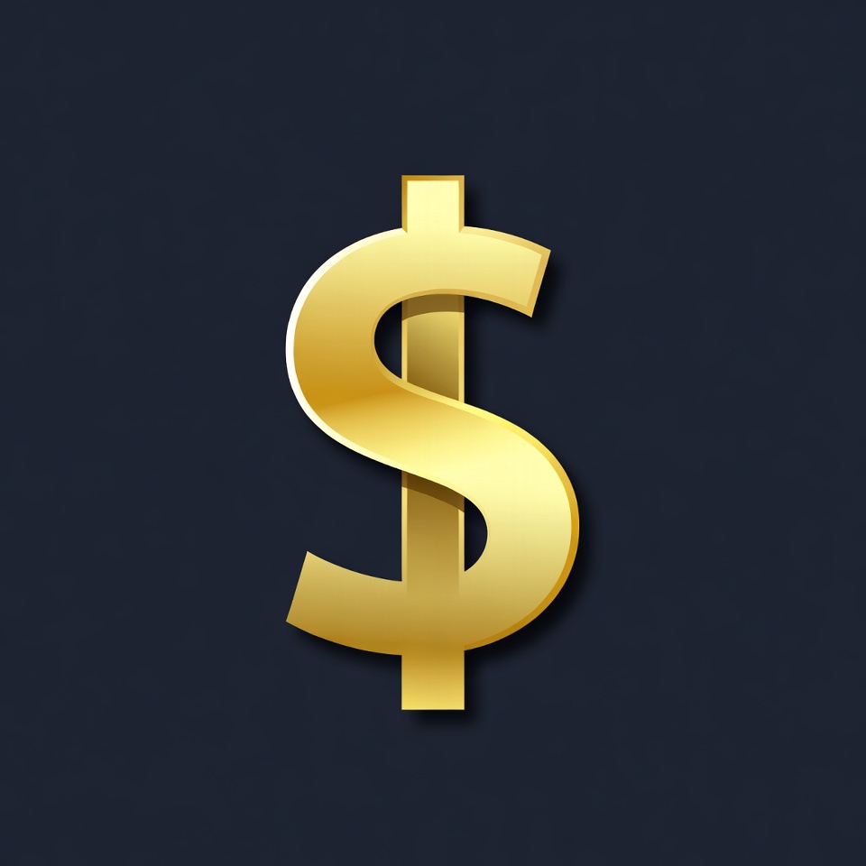 Golden Dollar Sign Icon Golden Dollar Sign Icon