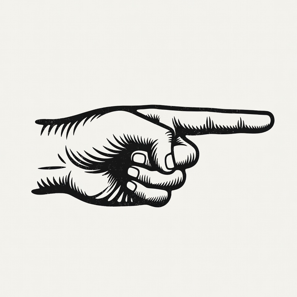 Pointing hand illustration Pointing hand illustration