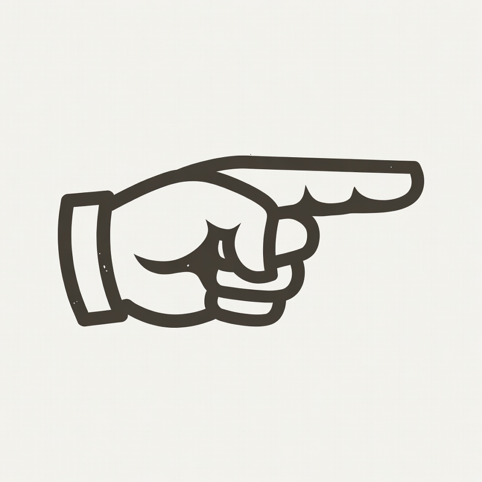 Pointing hand illustration Pointing hand illustration