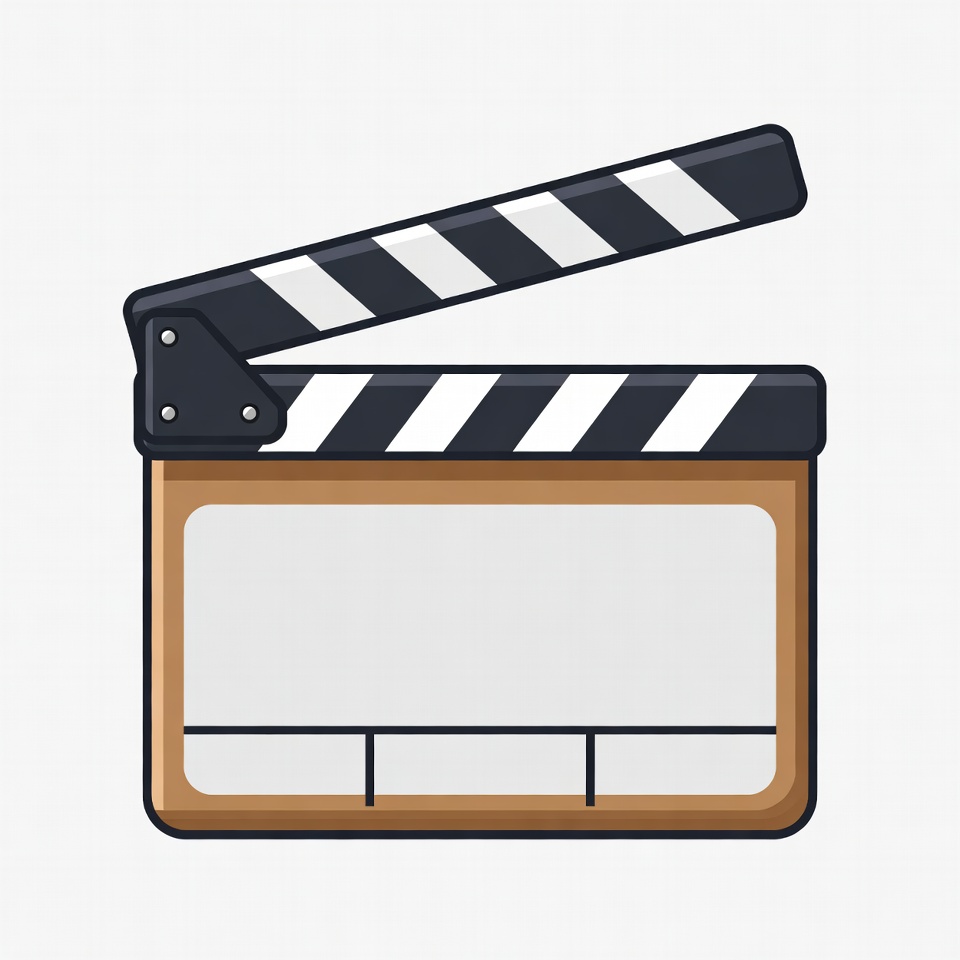 Open Clapperboard Illustration Open Clapperboard Illustration