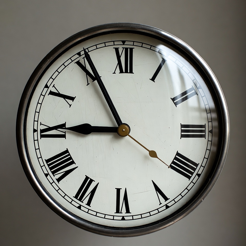 Vintage Roman numeral wall clock Vintage Roman numeral wall clock