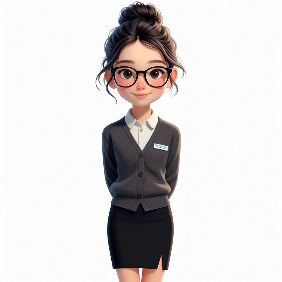 Asian woman in school uniform illustration Asian woman in school uniform illustration