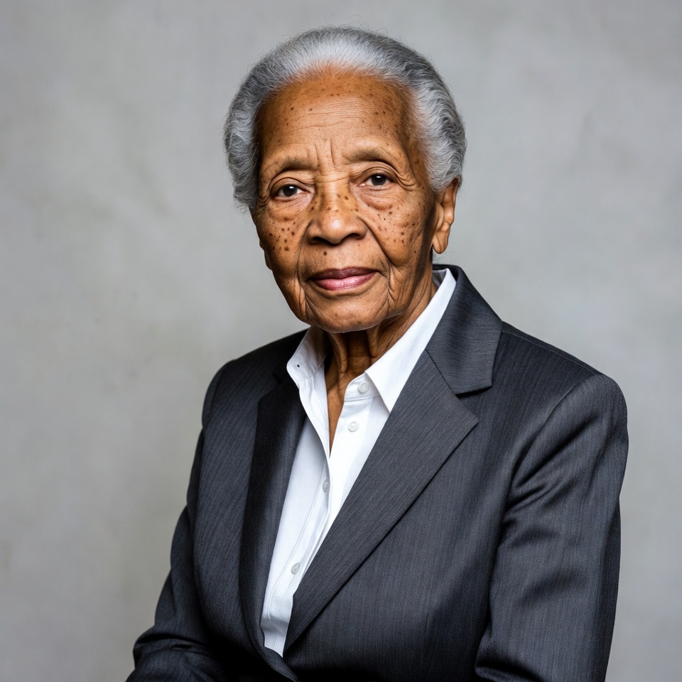 Elderly African-American woman in suit Elderly African-American woman in suit