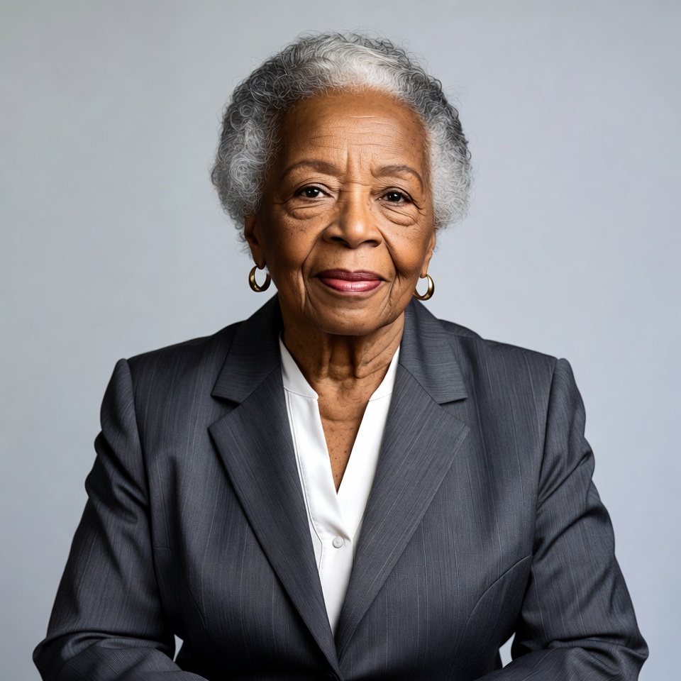 Elderly African-American woman in suit Elderly African-American woman in suit