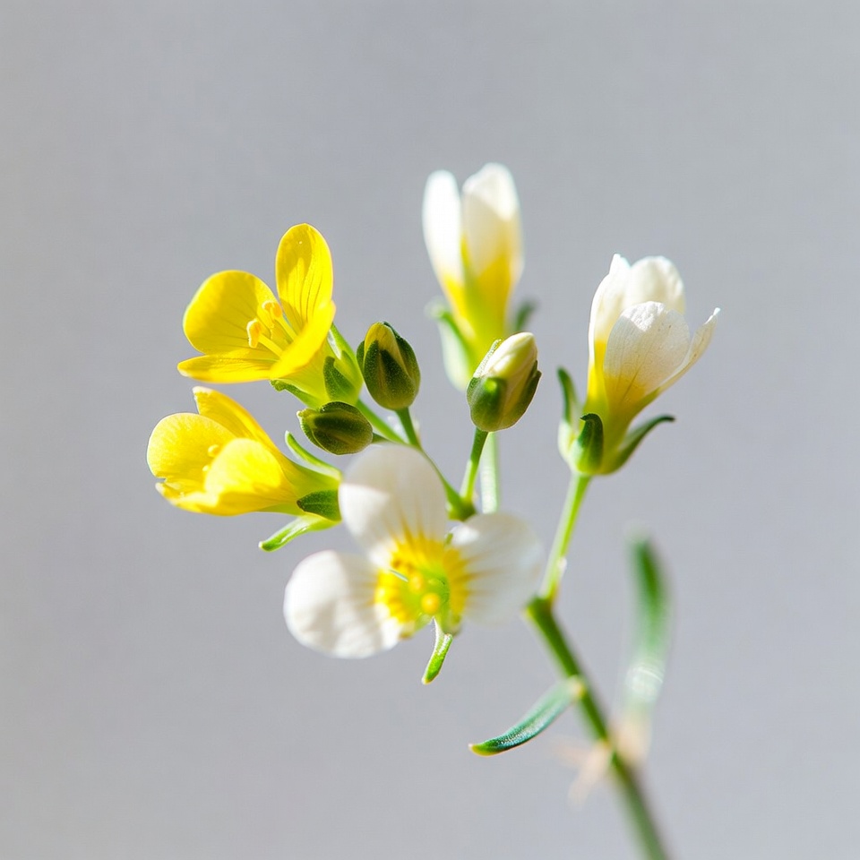Yellow and White Wildflowers Closeup Yellow and White Wildflowers Closeup