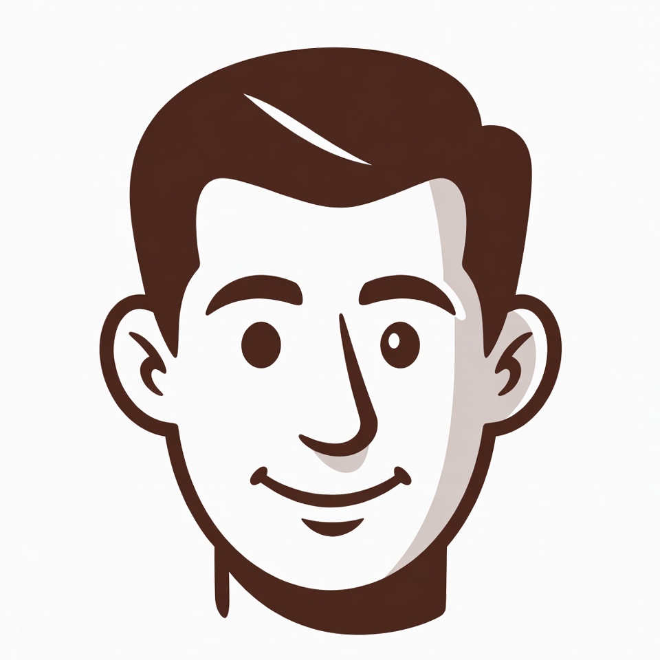 Smiling cartoon man face Smiling cartoon man face