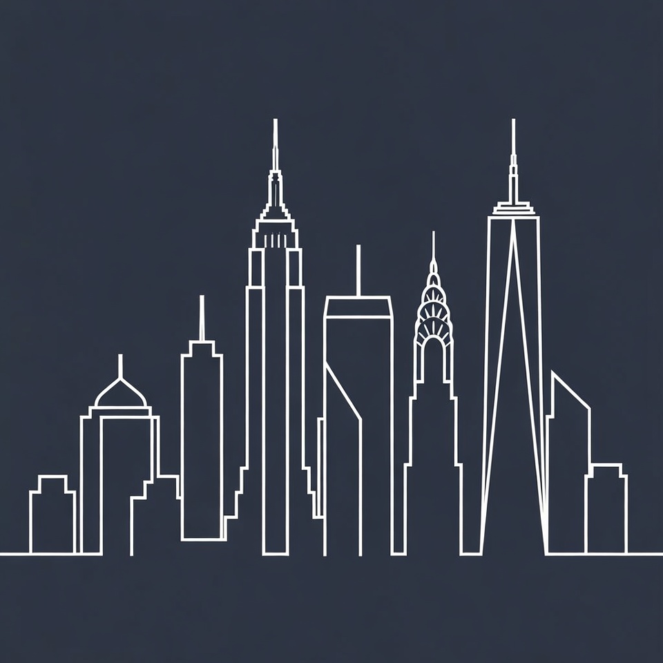 New York City Skyline Silhouette New York City Skyline Silhouette